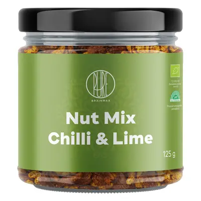 BrainMax Pure Směs ořechů, Chilli & Limetka, BIO, 125 g