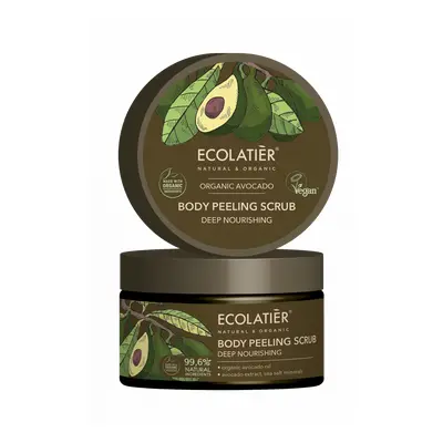 ECOLATIER - Tělový peeling, intenzivní výživa, AVOKÁDO, 300 g, EXPIRACE