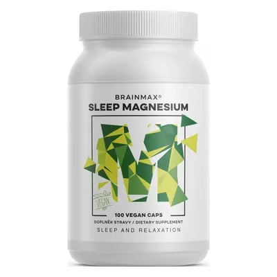 BrainMax Sleep Magnesium, 320 mg, 100 kapslí (Hořčík, GABA, L-theanin, Vitamín B6, šťáva z višně