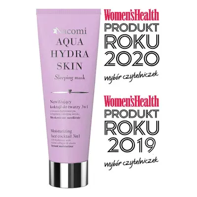 Nacomi - Aqua Hydra Skin Mask, anti-aging koktejl 3v1 - okamžitá hydratace, 85 ml