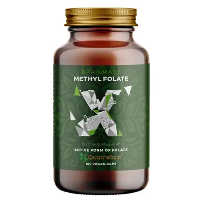 BrainMax Methyl Folate, Kyselina listová v aktivní formě, 400 mcg, 100 rostlinných kapslí Kyseli