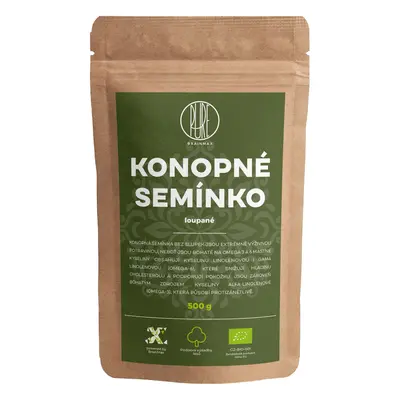 BrainMax Pure Konopné semínko, loupané BIO, 500g