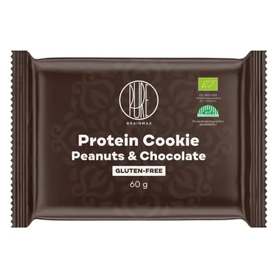 BrainMax Pure Protein Cookie, Arašídy & Čokoláda, BIO, 60 g