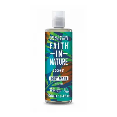 Faith in Nature - Přírodní sprchový gel Kokos - cestovní - 100ml