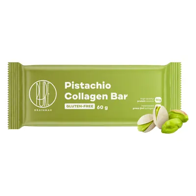 BrainMax Pure Pistachio Collagen Bar, Kolagenová tyčinka, Pistácie, 60 g