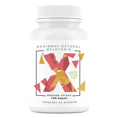 BrainMax Natural Melatonin, 120 rostlinných kapslí