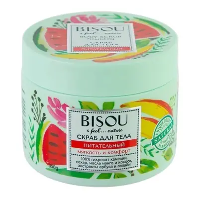 BISOU - Vyživující tělový peeling meloun a mango, 350ml,