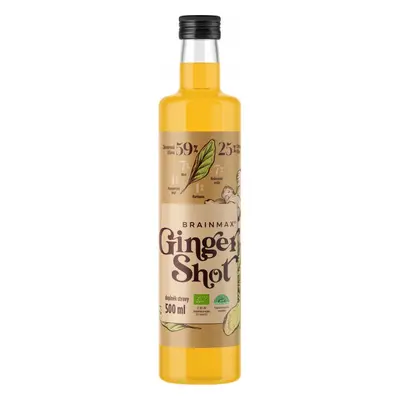 BrainMax Pure Ginger Shot, zázvorová štáva s kurkumou, BIO, 500 ml