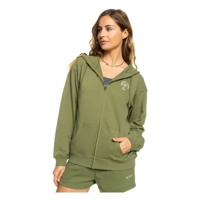 Roxy mikina Surf Stoked zipped terry loden green