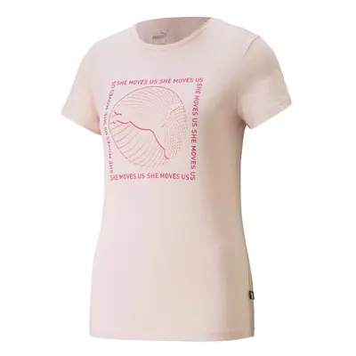 Puma tričko Graphics She Moves Us Tee pink