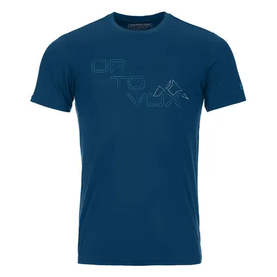 Ortovox tričko 185 Merino Tangram Logo T-shirt petrol blue