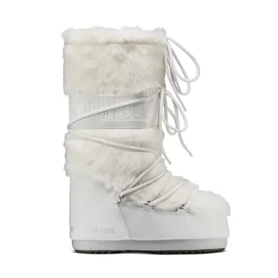 Moon Boot sněhule Icon Faux Fur optial white