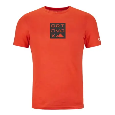 Ortovox tričko 185 Merino Square Ts M hot orange