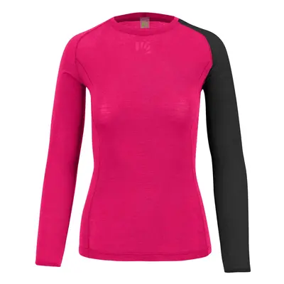 Karpos tričko Dinamico Merino 130 W Jersey LS pink black