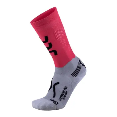 UYN - ponožky LADY RUN COMPRESSION FLY SOCKS anthracite/coralfluor