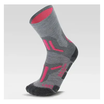 UYN ponožky Woman Trekking 2In Merino Mid Socks light grey pink