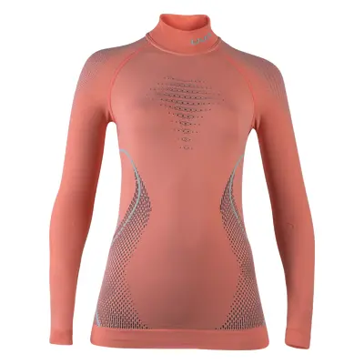 UYN - tričko T EVOLUTYON UW SHIRT LG_SL TURTLE NECK coral/anthracite/aqua