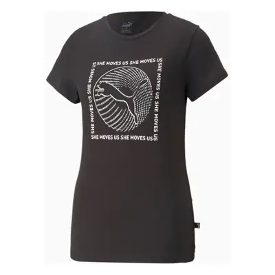 Puma tričko Graphics She Moves Us Tee black