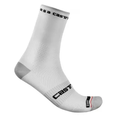 Castelli ponožky Rosso Corsa Pro white