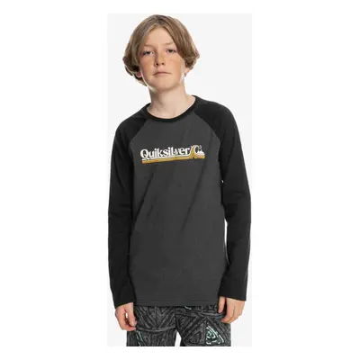 Quiksilver tričko All Lined Up Ls Yth charcoal heather