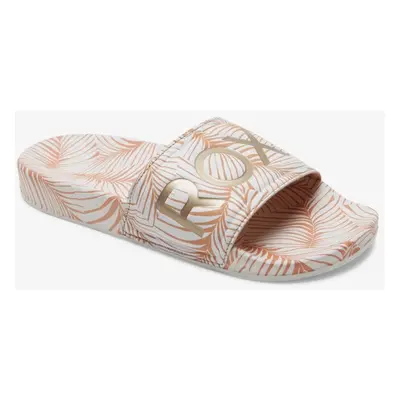 Roxy pantofle Slippy Printed white tan