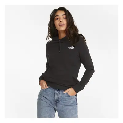 Puma mikina Ess Embroidery Hoodie Tr black