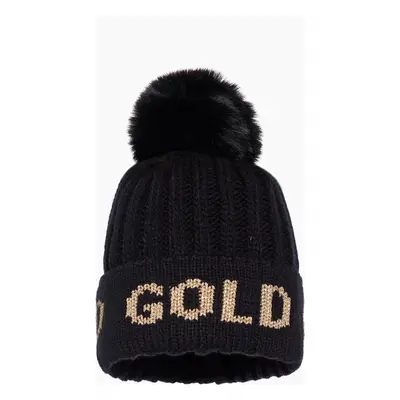 Goldbergh čepice Hodd Beanie black gold