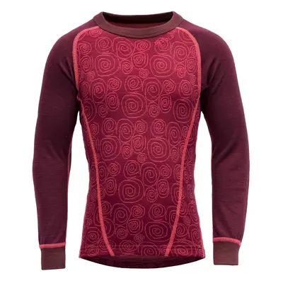 Devold tričko Duo Active Merino Kid beetroot