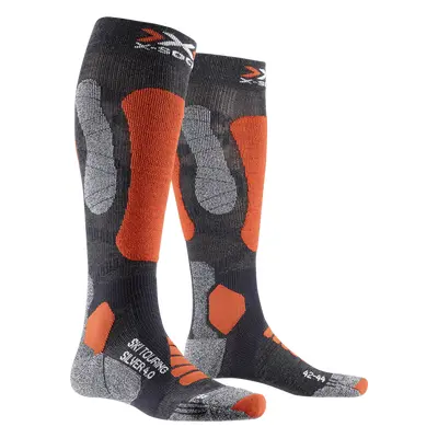 X-Socks - ponožky SKI TOURING SILVER 4.0 anthracite melange / orange fluo