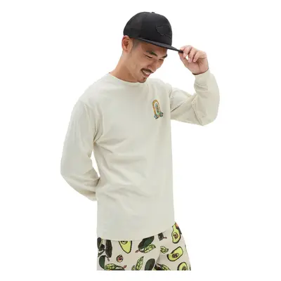 Vans tričko Trippy Skull Ls Tee white