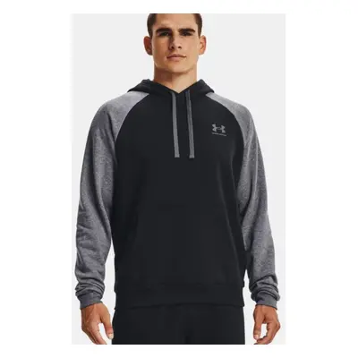 Under Armour mikina Rival Flc Colorblock Hd black/grey