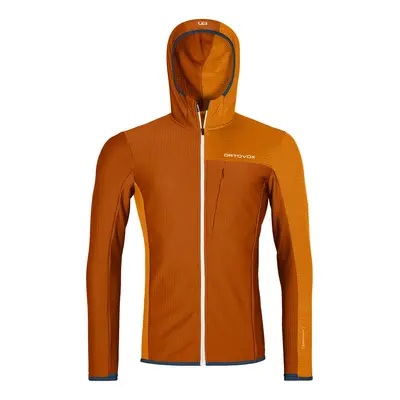 Ortovox mikina Fleece Light Grid Hooded Jkt M bristle brown