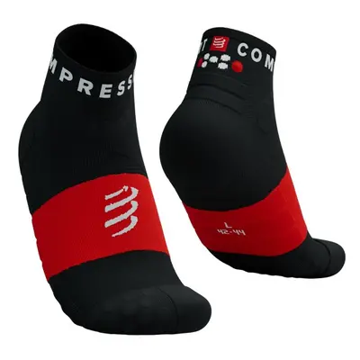 Compressport ponožky Ultra Trail Low Socks black red