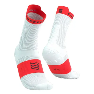 Compressport ponožky Pro Racing Socks V4.0 Run High white fluo red