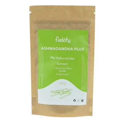 Flexity Ashwagandha Plus 7% prášek (kořen) 100 g