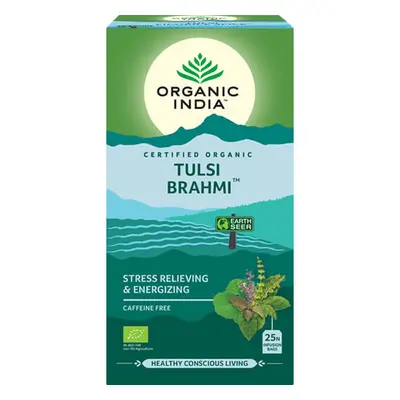 Organic India Organic Indie Tulsi Brahmi porcovaný čaj stres, vitalita 25 sáčků (25 x 1,75 g)