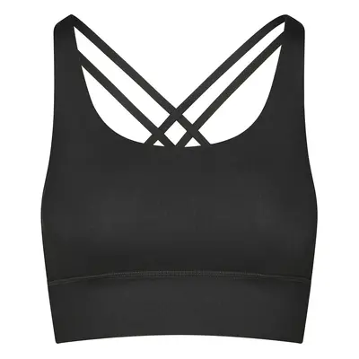 Bodhi Niyama Essentials Crossed Sports Bra športová podrprsenka čierna Velikost: XL