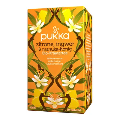 PUKKA Herbs Ajurvédský Bio uklidňující čaj Lemon Ginger Manuka Honey 20 ks