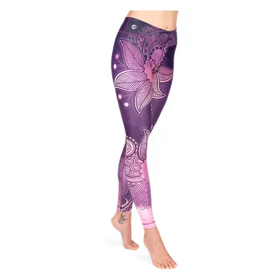 Niyama Legíny Bodhi Niyama Purple Blossom legíny na jógu a fitness Velikost: M