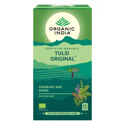 Organic India Organic Indie Tulsi Original Bazalka porcovaný čaj stres, vitalita 25 sáčků (25 x 