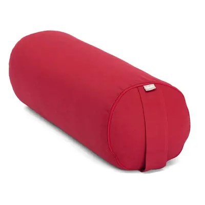 Bodhi Yoga Bolster valec na jógu ECO špalda 100% organická bavlna 65 x 22 cm Barva: Bordová