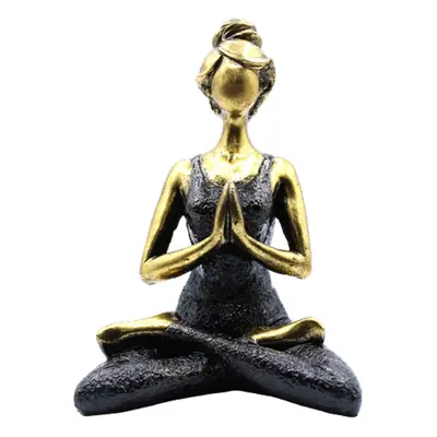 Ancient wisdom Joga Lady Figurína Namaste - Bronzově - Černá 24 cm