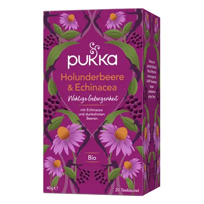 PUKKA Herbs Ajurvédský Bio bylinkový čaj Bez černý & Echinacea 20 ks