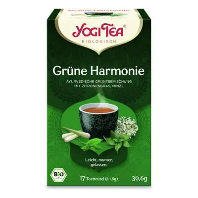 Yogi Tea Bio Zelená rovnováha zelený čaj s kombuchou 17 x 1,8 g