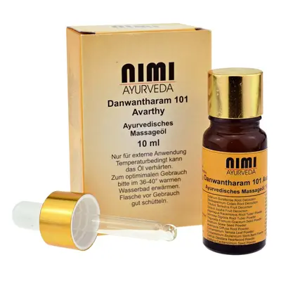 Nimi Ayurveda Danwantharam 101 Avarthy ajurvédský masážní olej při nerovnováze Vata 10 ml.