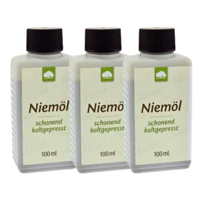 Nimi Ayurveda Ayurveda Neem oil Nimbovník (Neem oil) za studena lisovaný masážní olej sada 3 x 1