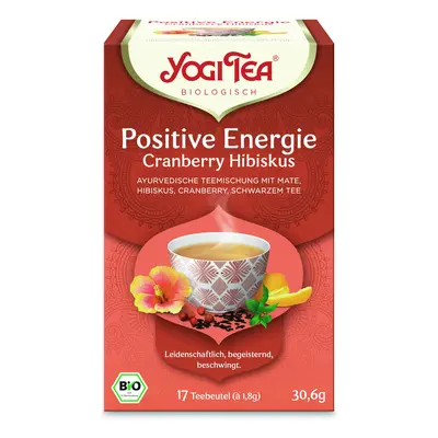 Yogi Tea Bio Positive Energy Brusinky a Ibišek s černým čajem 17 x 2 g