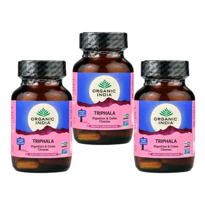 Organic India Triphala tobolky detoxikace organismu sada 3 x 60 ks