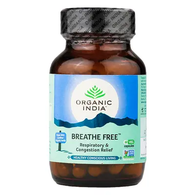 Organic India B -Free kapsle 60 ks astma, zahlenění, podpora plic