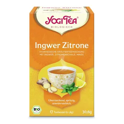 Yogi Tea Ginger Lemon (zázvor-citron) ajurvédský bylinný-ovocný čaj 17 x 1,8 g